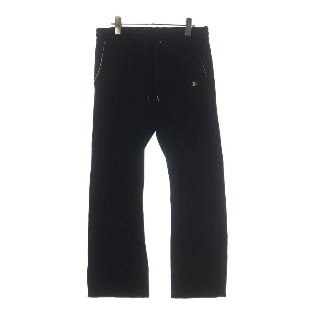 CELINE (セリーヌ) Triomphe Flared Jersey Track Pants トリオンフ フレアジャージートラックパンツ ブラック 2Z020679I