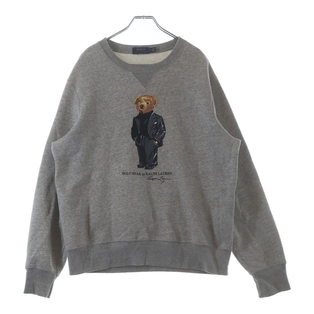 POLO RALPH LAUREN (ポロラルフローレン) SUIT BEAR BEAR FLEECE SWEATSHIRT スーツ ベア ベア フリース スウェットシャツ グレー 710766808002