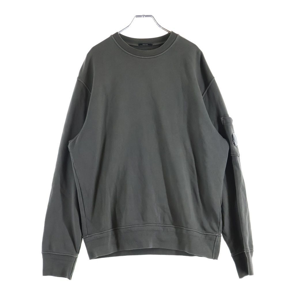 C.P. Company (シーピーカンパニー) Diagonal Fleece Crew Neck Sweatshirt ダイアゴナル フリース 長袖クルーネックスウェットトレーナー グレー 18CMSS098A-110044R