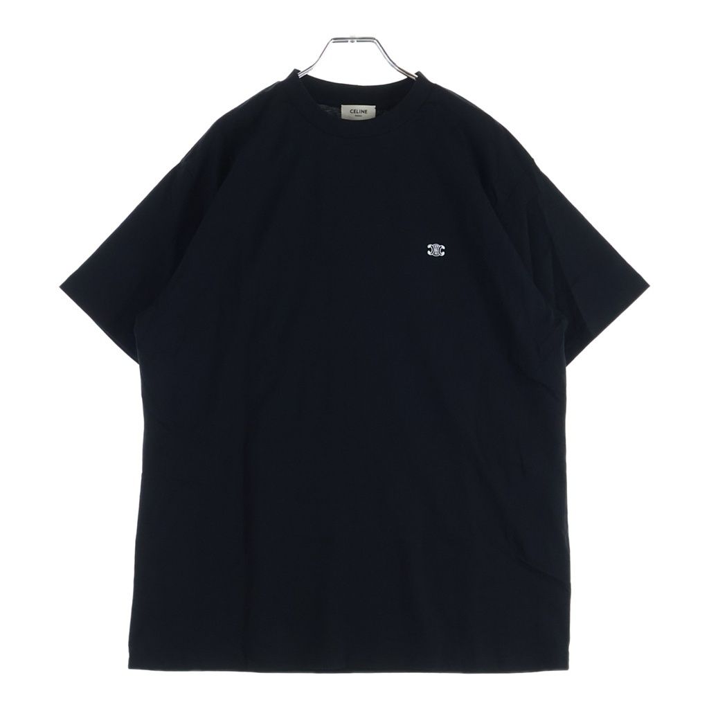CELINE (セリーヌ) トリオンフ刺繍 半袖Tシャツ ブラック #L