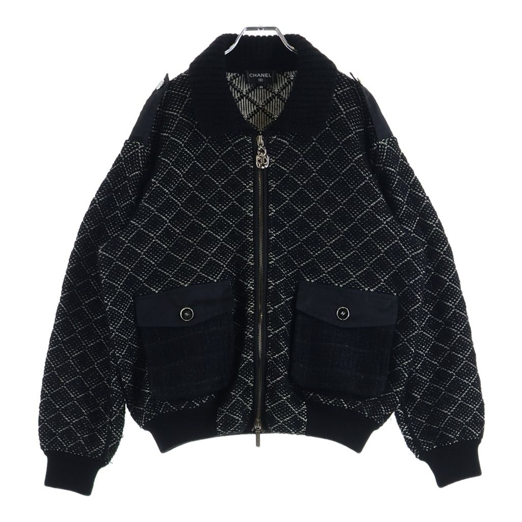 CHANEL (シャネル) Cashmere Blouson ココマーク ツイードポケット