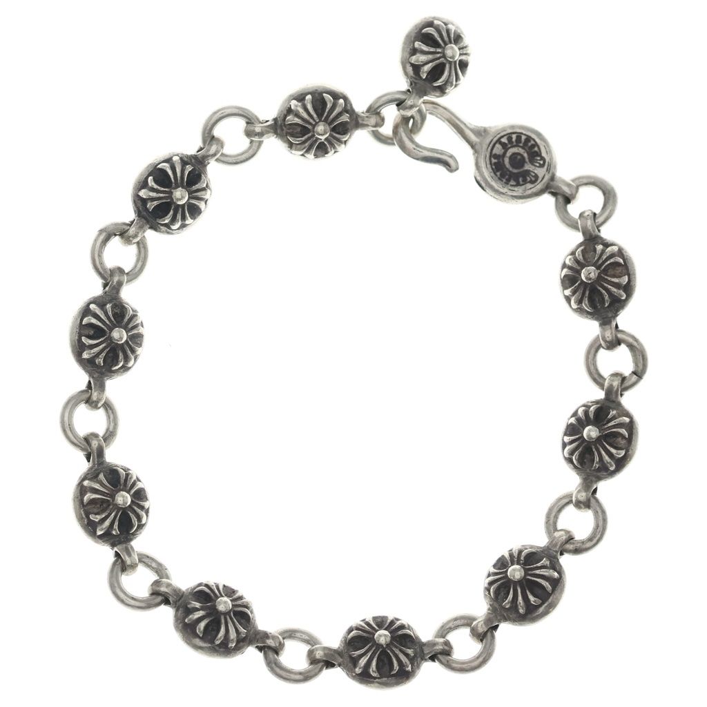CHROME HEARTS (クロムハーツ) NO2 BALL #2クロスボールブレスレット シルバー BCA176