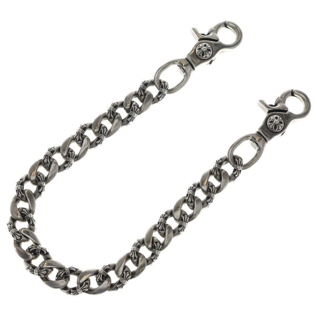 CHROME HEARTS (クロムハーツ) FANCY SHORT-2/2クリップショートファンシー ウォレットチェーン シルバー BCA077