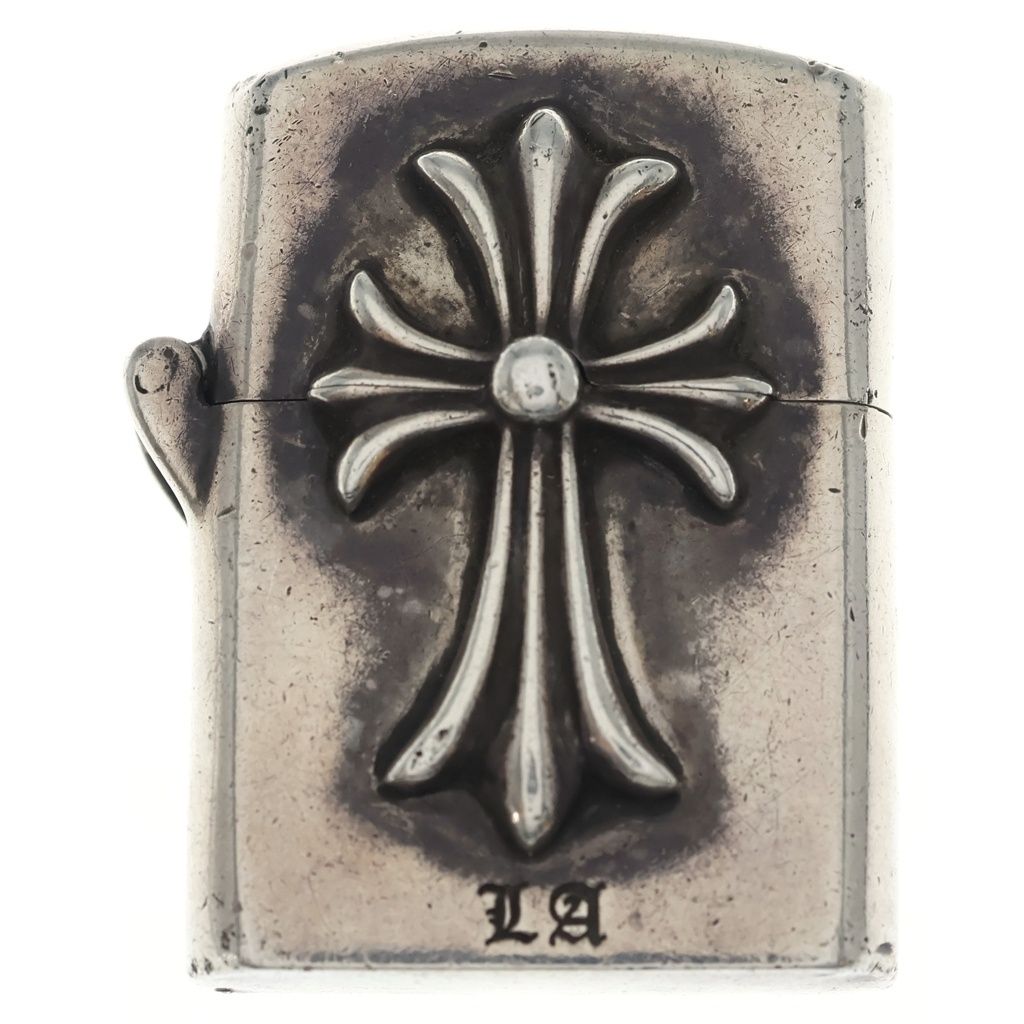 CHROME HEARTS (クロムハーツ) ZIPPO LIGHTERZ-V4 LA限定スモールCHクロスジッポライター シルバー
