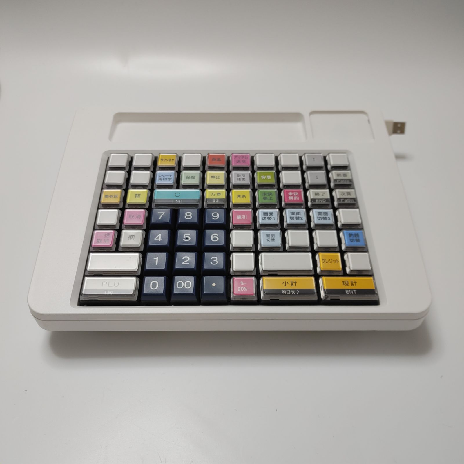 動作確認済】東芝テック TEC POSキーボード KBD-QT200 USB接続 東芝テック TEC POSキーボード KBD-QT200 レジ周辺機器 店舗用品 事務
