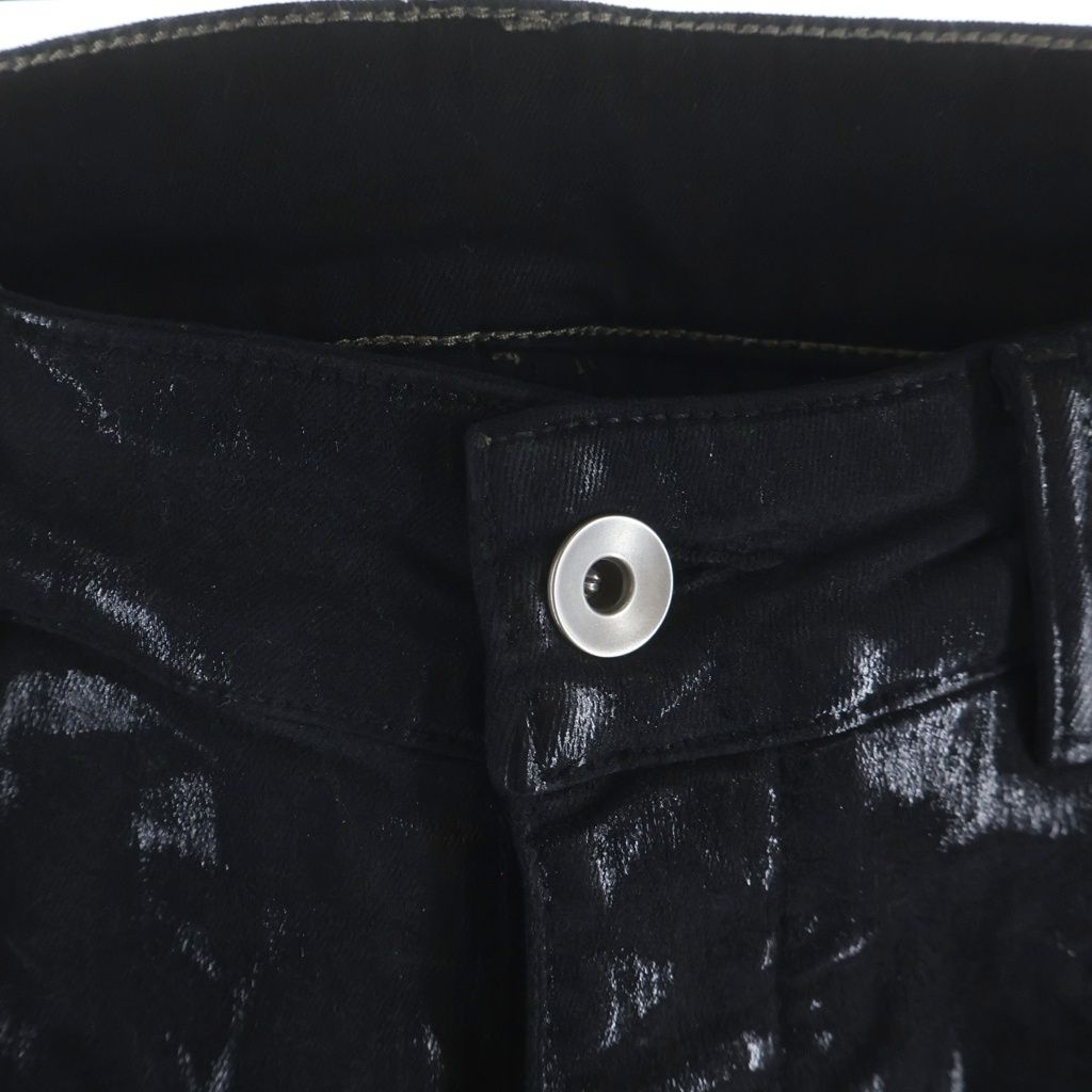 Rick Owens (リックオウエンス) SLASHED TYRONE CUT BLACK FOIL COATED