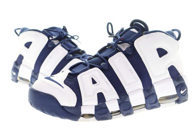 ナイキ NIKE AIR MORE UPTEMPO 96 OLYMPIC 2024 28.5cm FQ8182-100 エア モア アップ テンポ オリンピック ハイカット スニーカー ネイビー 紺 【ブランド古着ベクトル】【中古】▲260606