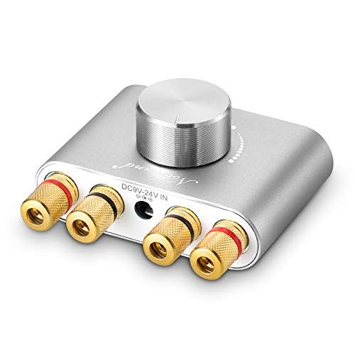 Nobsound NS-01G Pro パワーアンプ bluetooth 5.0 100W アンプ スピーカー HiFi オーディオ 電源付き (シルバー)★m b2577d32