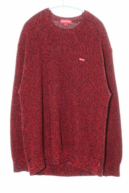 シュプリーム SUPREME 21AW MELANGE RIB KNIT SWEATER RED Lサイズ メランジ リブ ニット セーター レッド 赤 【ブランド古着ベクトル】【中古】☆AA★260606