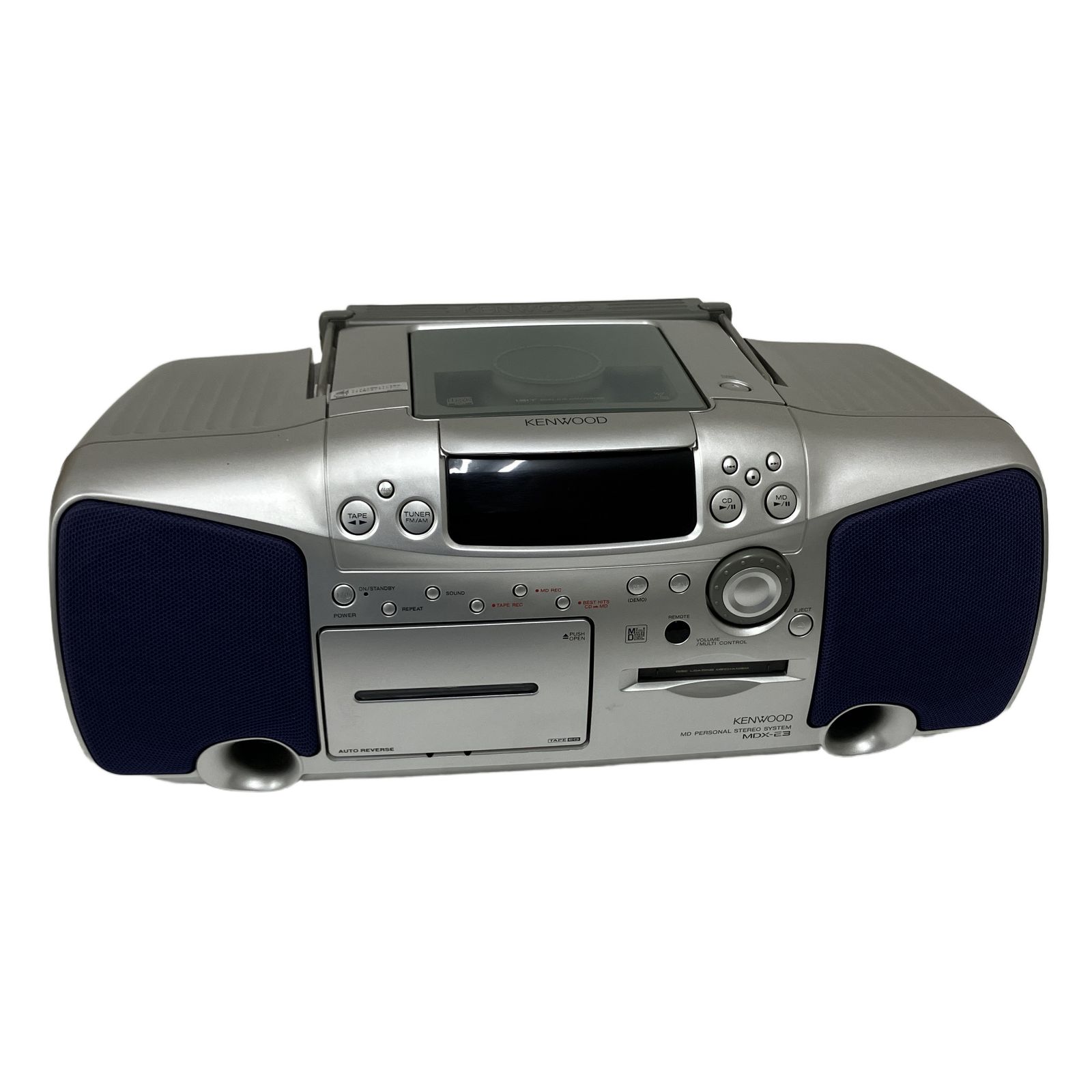 KENWOOD MDX-E3 CD・MD・カセット MDパーソナルステレオシステム RA ジャンク O11310216
