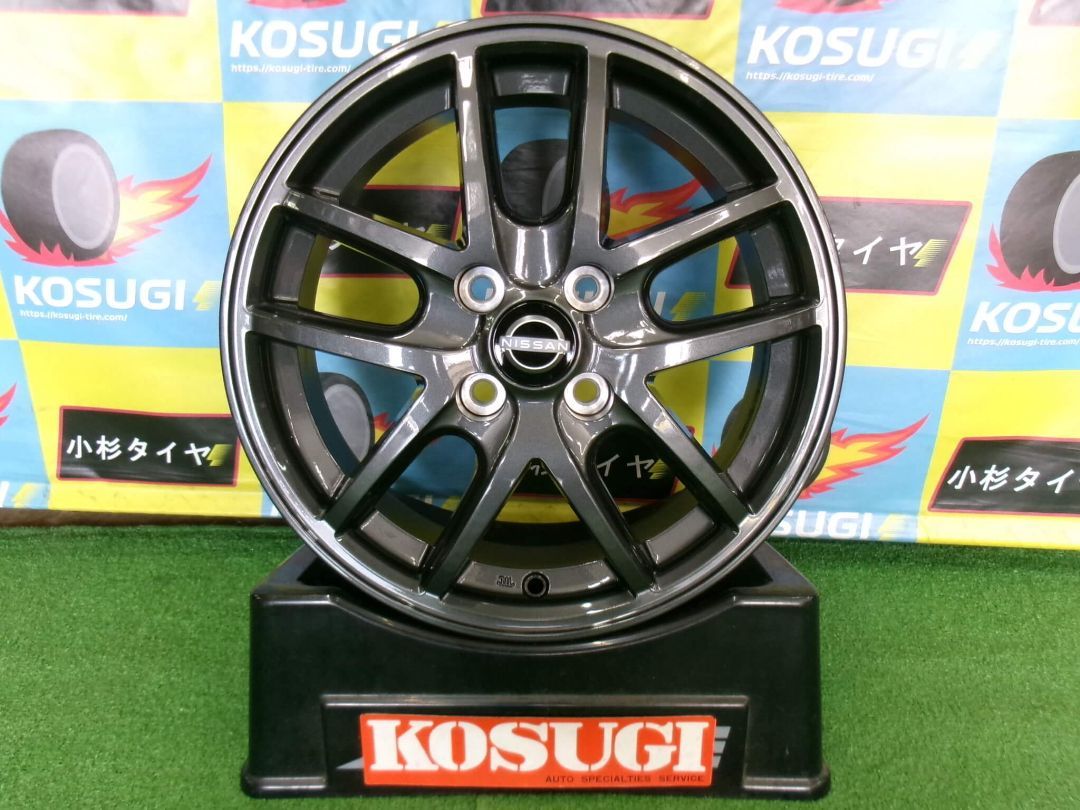 日産純正オプション　　エスティーロ　5.5J-15　4H100　+45　　中古ホイール　4本　【Y214　大和店】