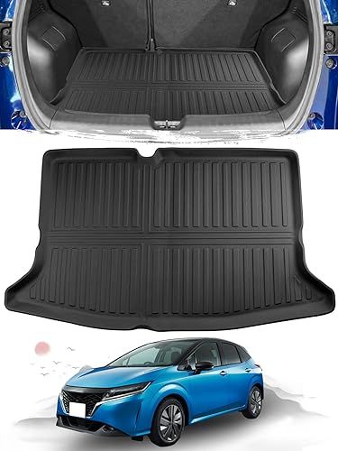 ruiya 改良型 新型 日産 ノートオーラ/日産ノート e13 ラゲッジマット 荷台 2WD専用 ラゲッジトレイ 3Ｄラゲッジマット 折り畳み式 防水 滑らない TPE素材 防汚 超耐久性 簡単使用 無臭 折り皺なし トランクマット ノート 7a1d84e5