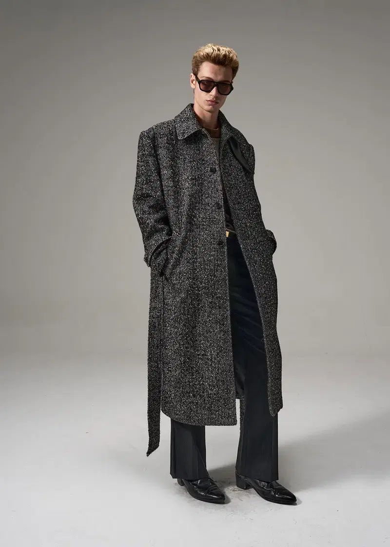 ノイス 25FW ヘリンボーン コート Lサイズ