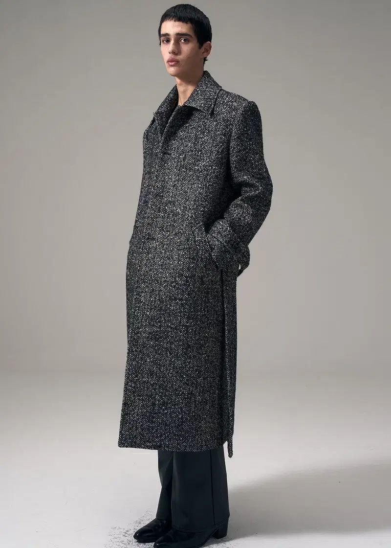 ノイス 25FW ヘリンボーン コート Lサイズ