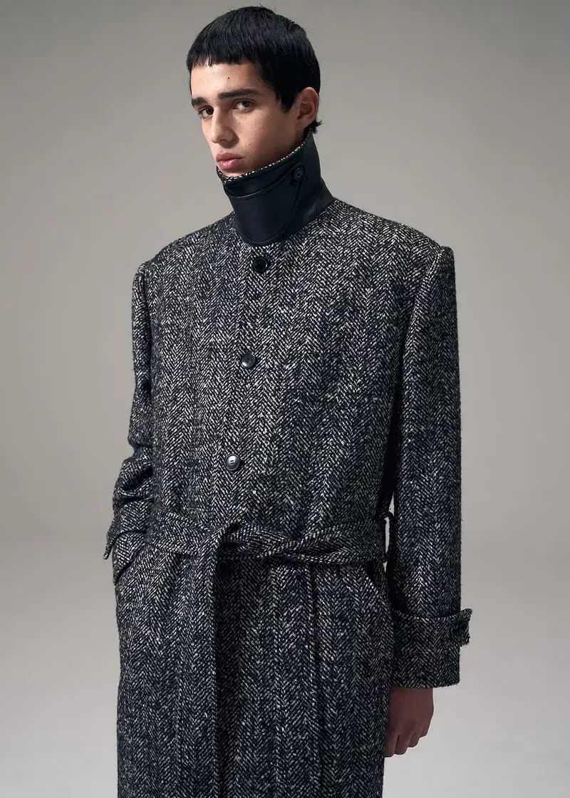 ノイス 25FW ヘリンボーン コート Lサイズ