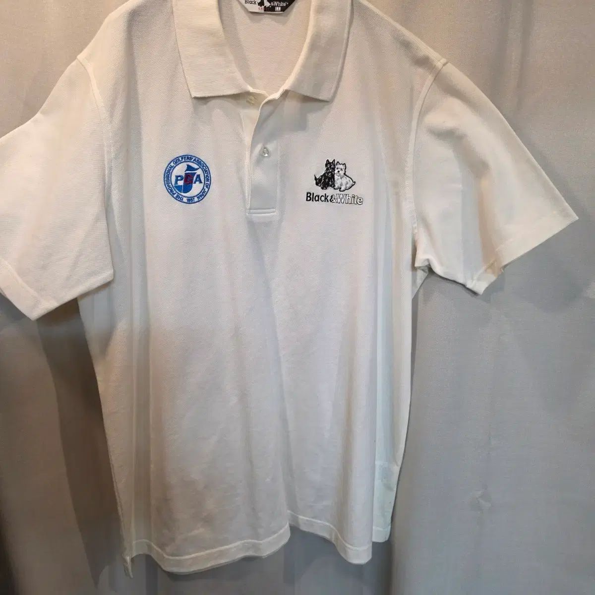 ブラック＆ホワイト PK Tシャツ 白