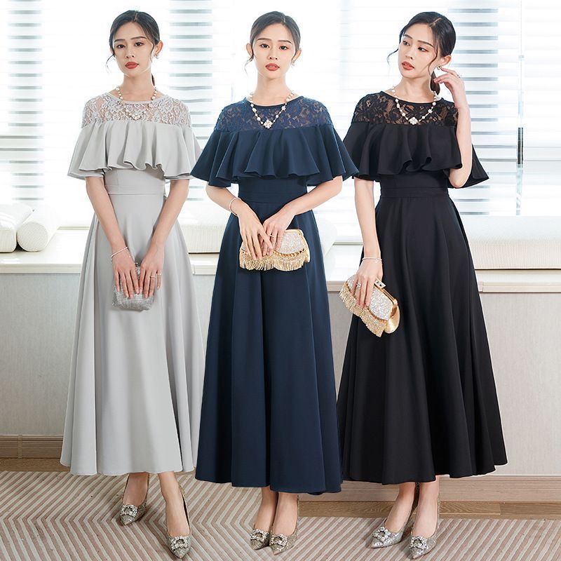 人気商品 入学式 パーティードレス ロングワンピース レース ロング丈 結婚式 披露宴 二次会 お呼ばれ 20代 30代 40代 レディース フォーマル 春 夏 秋 冬お呼ばれ