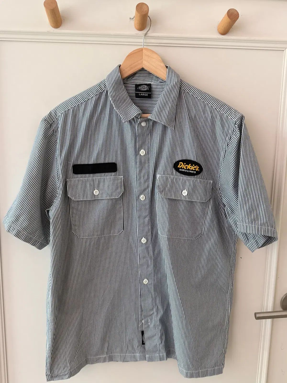ディッキーズ(Dickies) パッチワーク 半袖 シャツ s/s