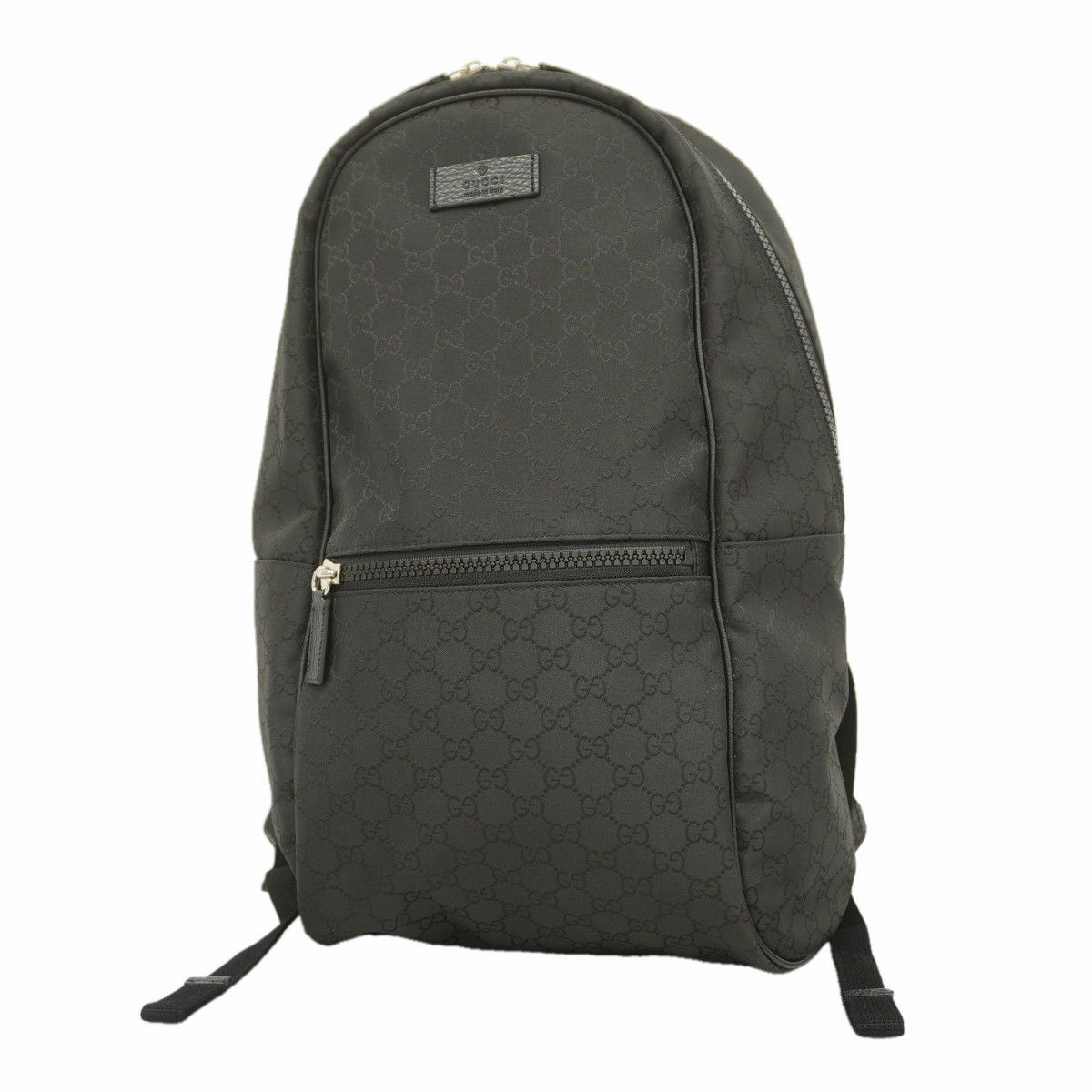 【6fa0489】グッチ リュック・デイパック GGナイロン 449181 ナイロン ブラック シルバー金具【中古】メンズ レディース ユニセックス