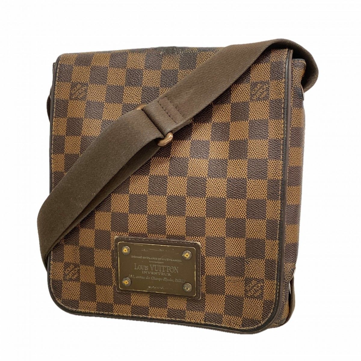 【6fa0803】ルイヴィトン ショルダーバッグ ダミエ ブルックリンPM N51210 エベヌ【中古】レディース
