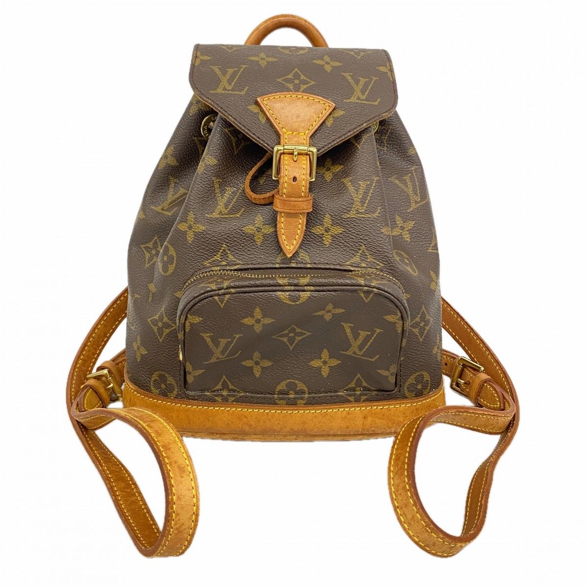 【6fa0987】ルイヴィトン リュック・デイパック モノグラム ミニモンスリ M51137 ブラウン【中古】レディース