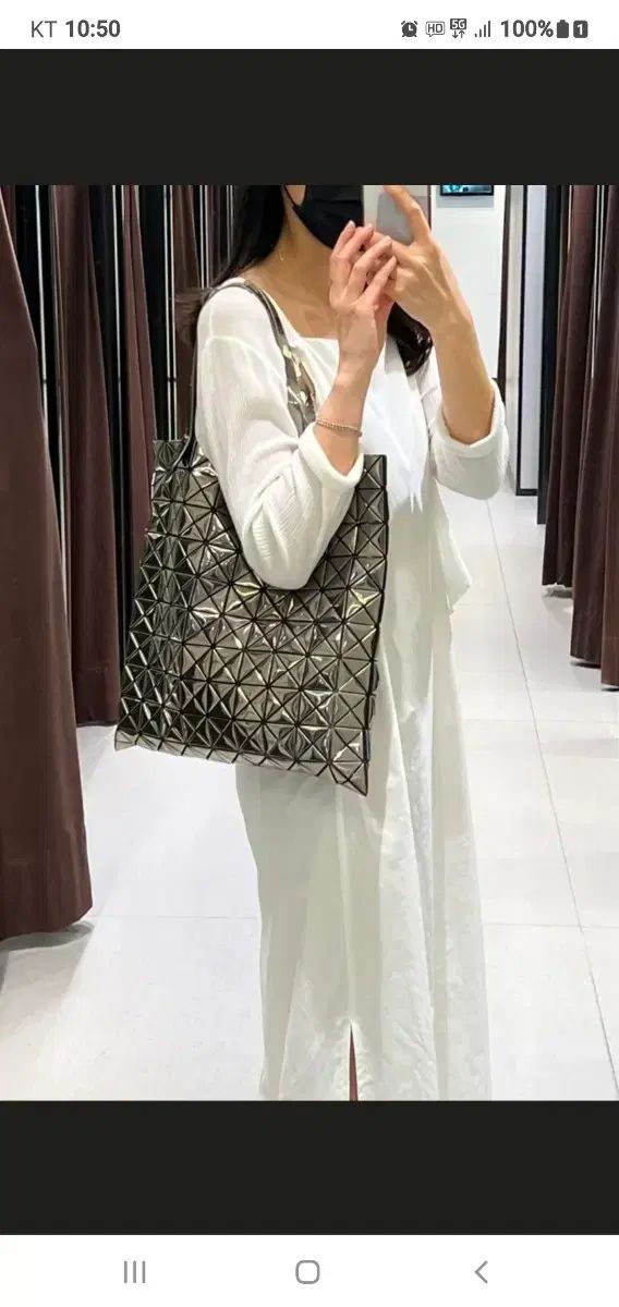 BAO BAO ISSEY MIYAKE バオバオイッセイミヤケ バッグ プラチナ ガンメタル トートバッグ 正規品 S級 (ハングルタグ) ショルダーバッグ クロスバック BAO BAO ISSEY MIYAKE バオバオイッセイミヤケ バッグ プラチナ ガンメタル トートバッグ 正規品 S級 (ハングルタグ) ショルダーバッグ クロスバック