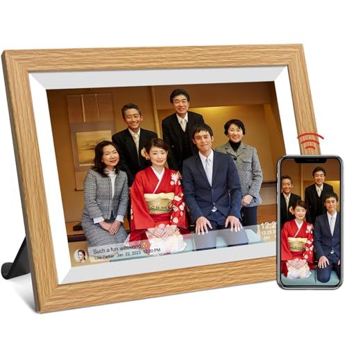 32GBデジタルフォトフレーム WiFi 10.1インチ スマートデジタルフォトフレーム 1280x800 IPS HD タッチスクリーン、自動回転、スライドショー、アプリでどこからでも写真やビデオをリモートで共有する簡単セットアップ★m 7a6d1276