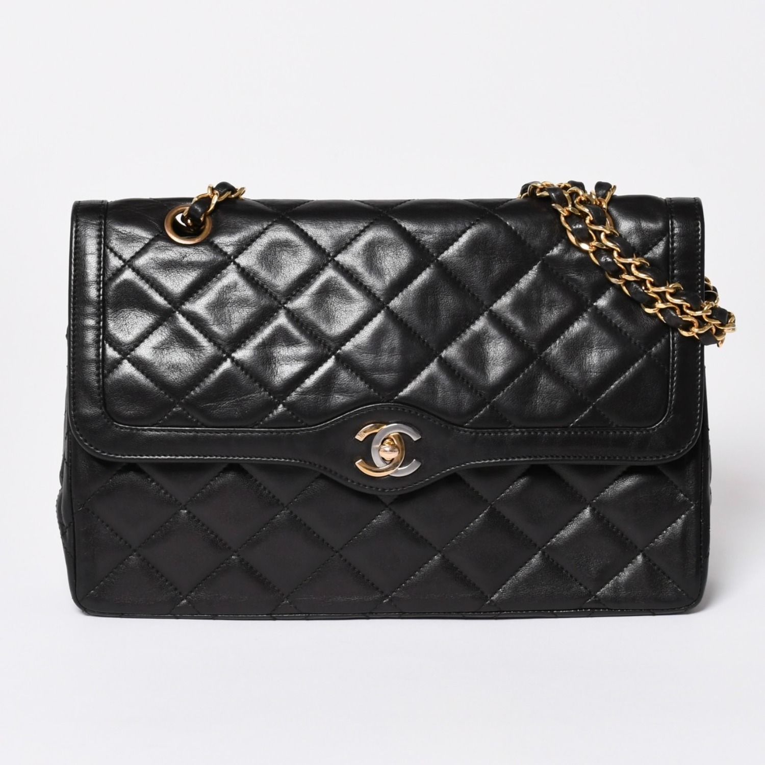 CHANEL シャネル マトラッセ Wフラップ Wチェーンショルダーバッグ 