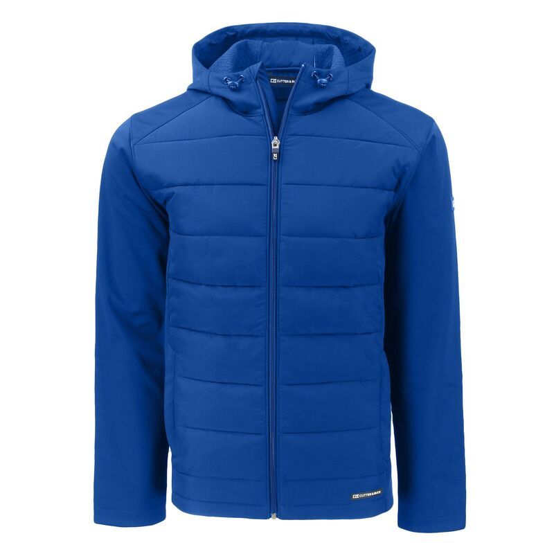 カッターアンドバック メンズ アウター ジャケット・ブルゾン フーデッドジャケット Cutter Buck Evoke Hybrid Eco Softshell Recycled Full Zip Mens Hooded Jacketour Blue ブルー 33,670円