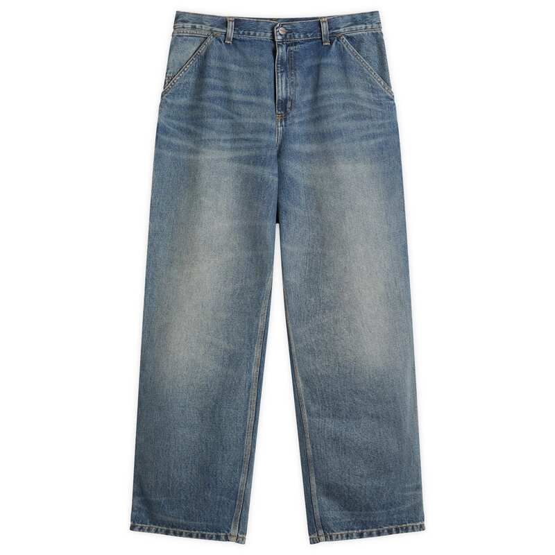カーハート メンズ ボトムス カジュアルパンツ デニム Carhartt WIP Denim Single Knee Pants Blue Worn Used Wash ブルー