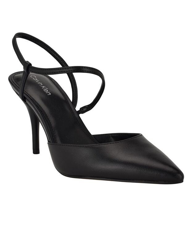 カルバンクライン レディース シューズ パンプス Calvin Klein Womens Cordera Pointy Toe Stiletto Pumps Black Leather ブラック