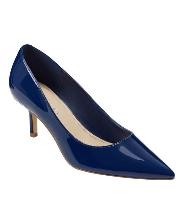 マークフィッシャー レディース シューズ パンプス ヒール Marc Fisher Womens Alola Kitten Heel Pumps Navy Blue Patent ネイビー