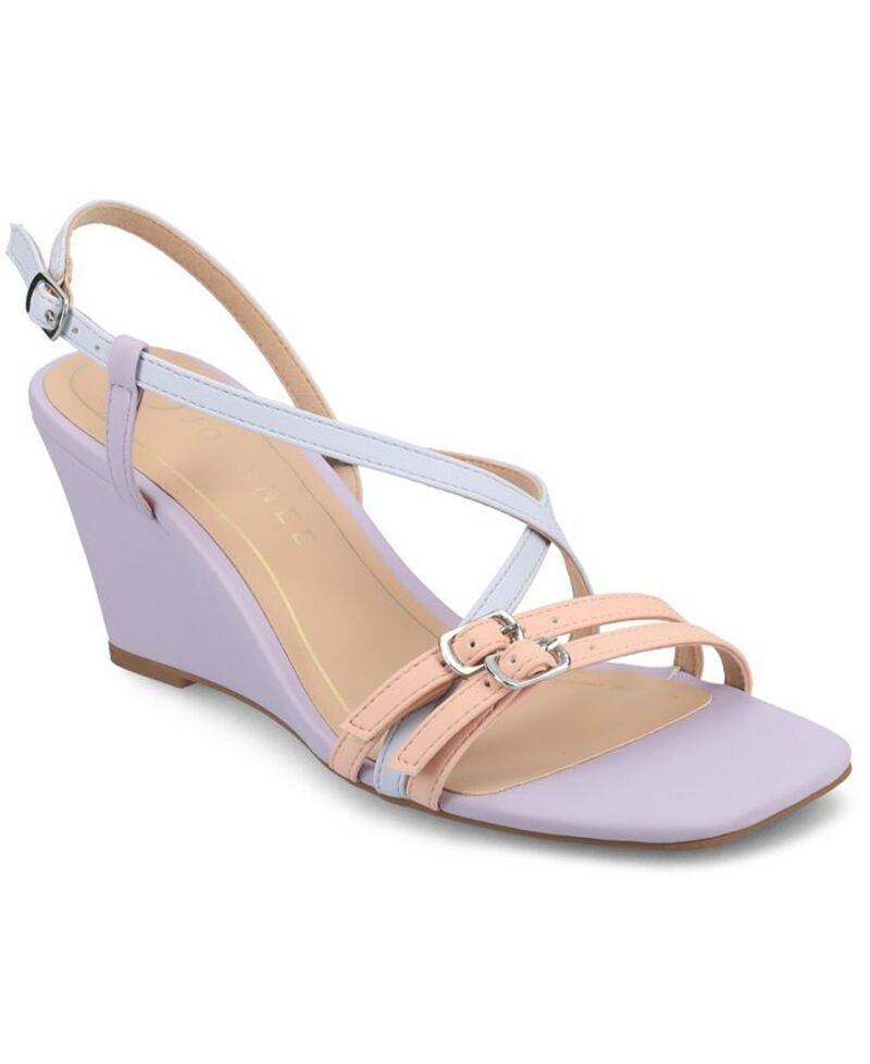 ジュルネ コレクション レディース シューズ サンダル Journee Collection Womens Clinne Multi Strap Wedge Sandals Multi マルチカラー 15,525円