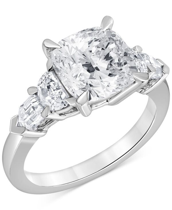 バッジェリーミシュカ レディース アクセサリー リング Badgley Mischka IGI Certified Lab Grown Diamond CushionCut Five Stonengagement Ring 334 ctw in 14k Whi