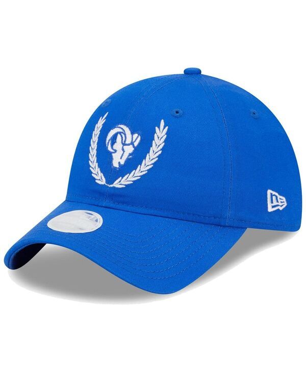ニューエラ レディース アクセサリー 帽子 New Era Womens Royalos Angeles Rams Leaves 9TWENTY Adjustable Hat Royal