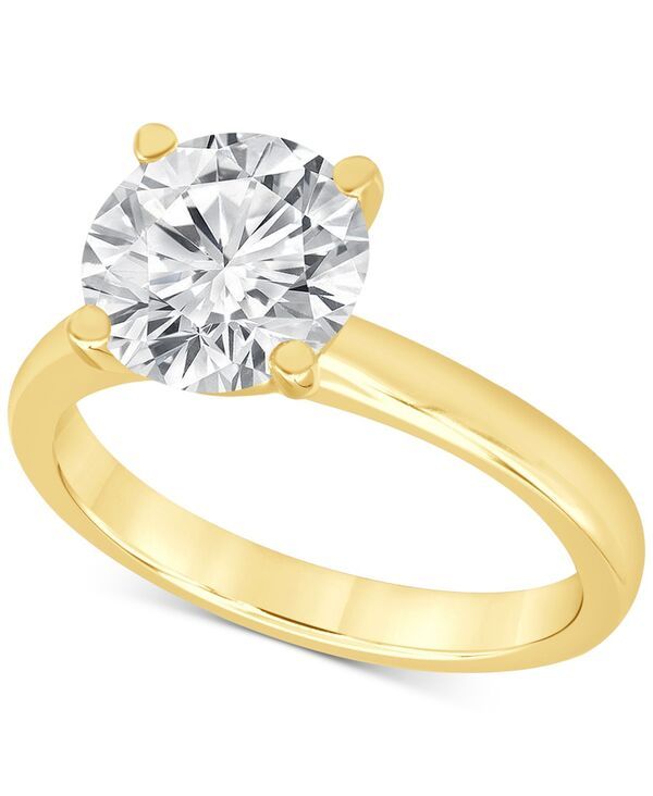 バッジェリーミシュカ レディース アクセサリー リング Badgley Mischka Certified Lab Grown Diamond Solitairengagement Ring 3 ctw in 14k Yellow Gold イエロー