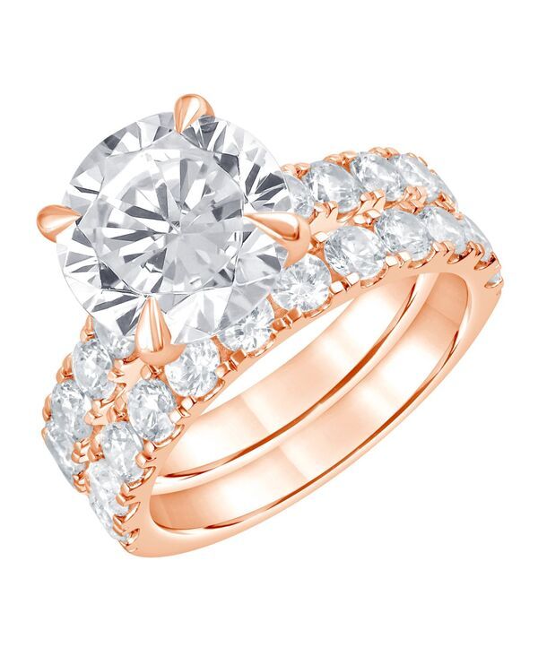バッジェリーミシュカ レディース アクセサリー リング Badgley Mischka Certified Lab Grown Diamond Bridal Set 6 ctw in 14k White Yellow orose Rose Gold ゴールド