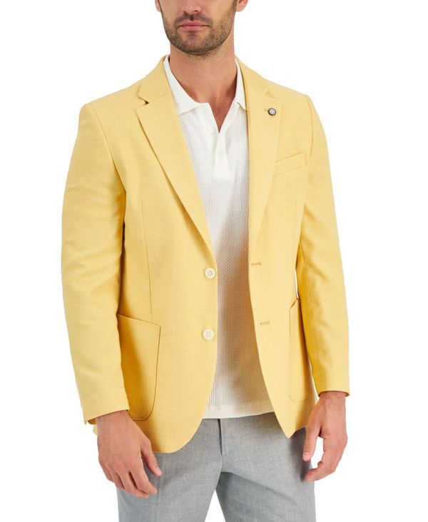 ナウティカ メンズ アウター ジャケット・ブルゾン コート Nautica Mens ModernFit Active Stretch Woven Solid Sport Coat Pale Yellow イエロー