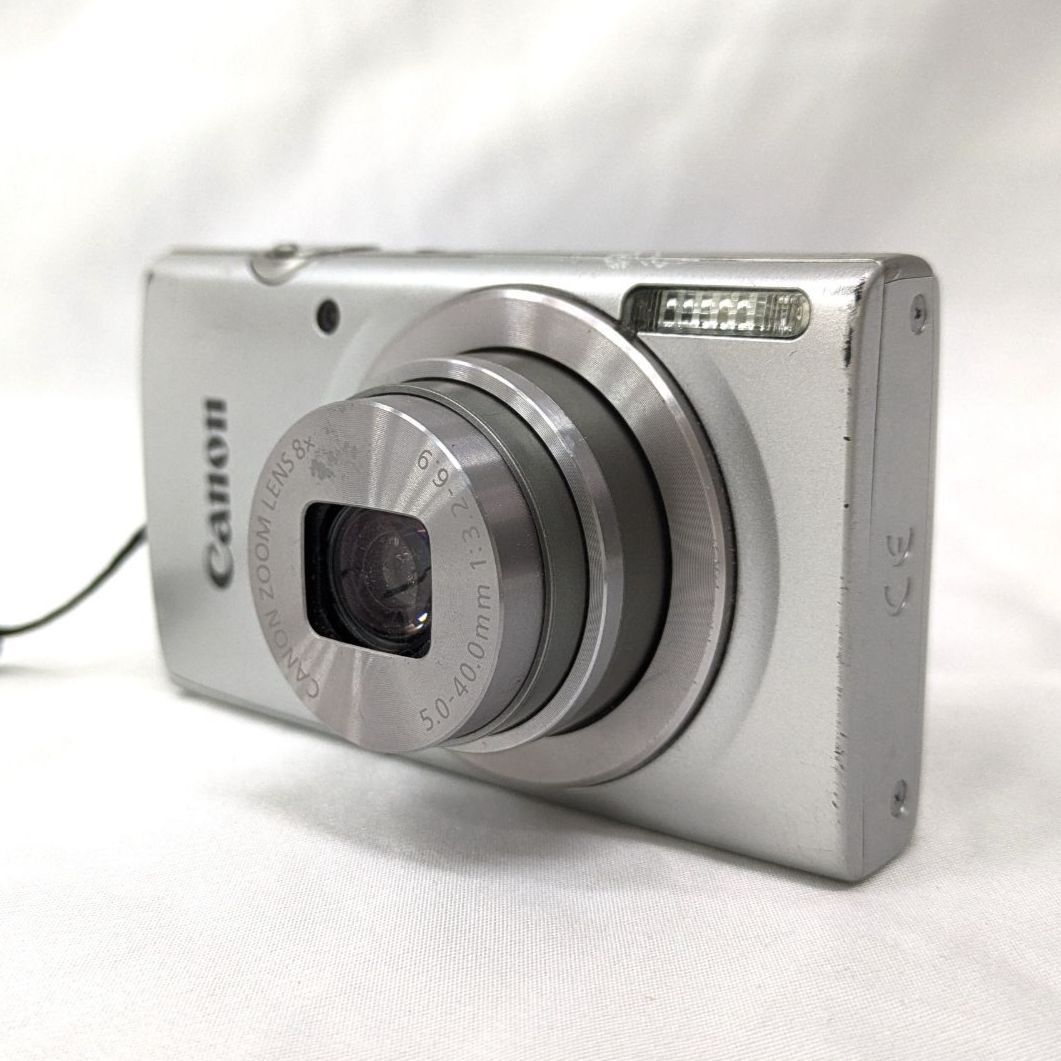 II)Canon キヤノン IXY 200 デジタルカメラ シルバー イクシー コンデジ 銀 簡易動作OK キズあり チャージャー SDカードおまけ