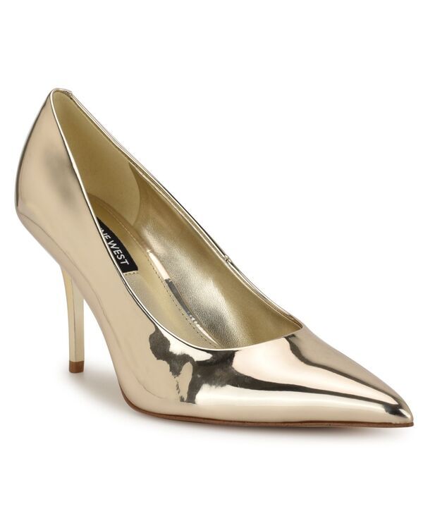 ナインウェスト レディース シューズ パンプス Nine West Womens Princesa SlipOn Stiletto Pumps Gold Mirror ゴールド