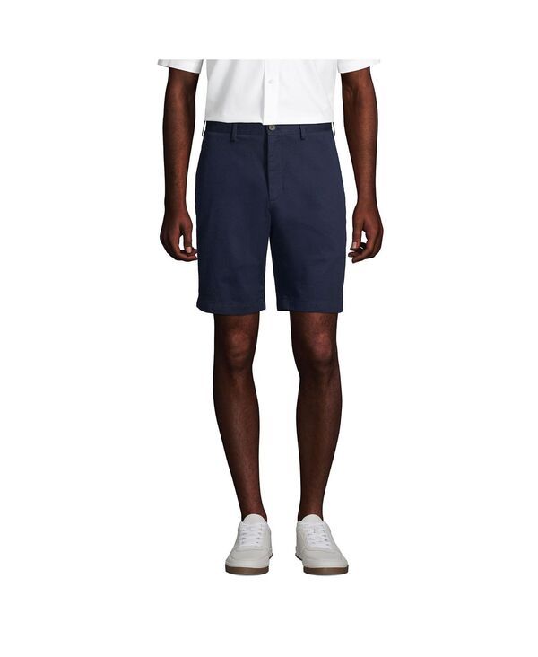 ランズエンド メンズ ボトムス ハーフパンツ・ショーツ ショートパンツ Lands End Mens Traditional Fit 9 No Iron Chino Shorts Radiant navy ネイビー