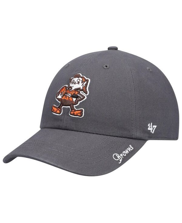 47 ブランド レディース アクセサリー 帽子 47 Brand Womens 47 Charcoal Cleveland Browns Miata Clean Up Legacy Adjustable Hat Charcoal チャコール