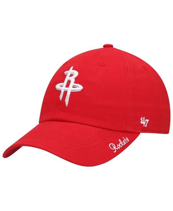 47 ブランド レディース アクセサリー 帽子 ロゴ 47 Brand Womens 47 Red Houston Rockets Miata Clean Up Logo Adjustable Hat Red レッド