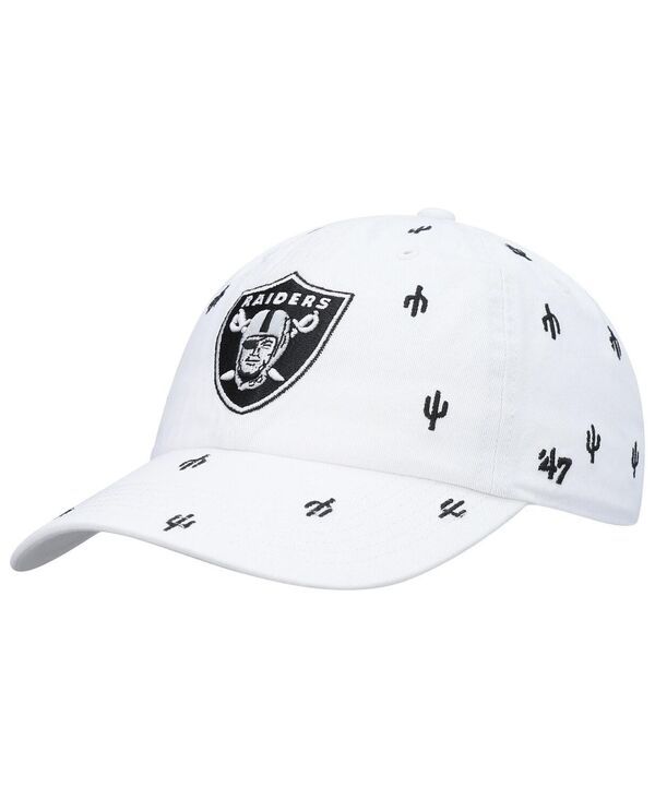 47 ブランド レディース アクセサリー 帽子 47 Brand Womens 47 White Las Vegas Raiders Confetti Clean Up Adjustable Hat White ホワイト