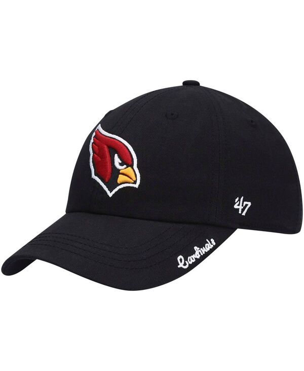 47 ブランド レディース アクセサリー 帽子 47 Brand Womens Black Arizona Cardinals Miata Clean Up Primary Adjustable Hat Black ブラック