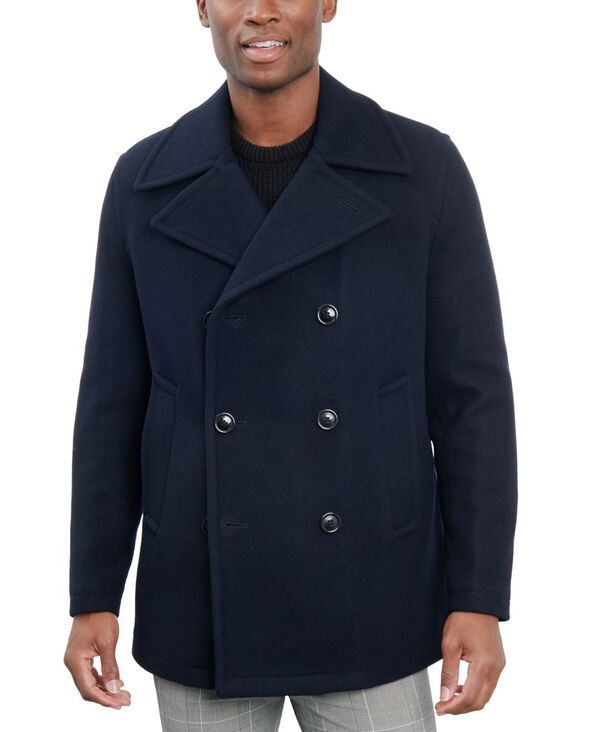 ロンドンフォグ メンズ アウター ジャケット・ブルゾン ウール コート London Fog Mens DoubleBreasted Wool Blend Peacoat Navy ネイビー