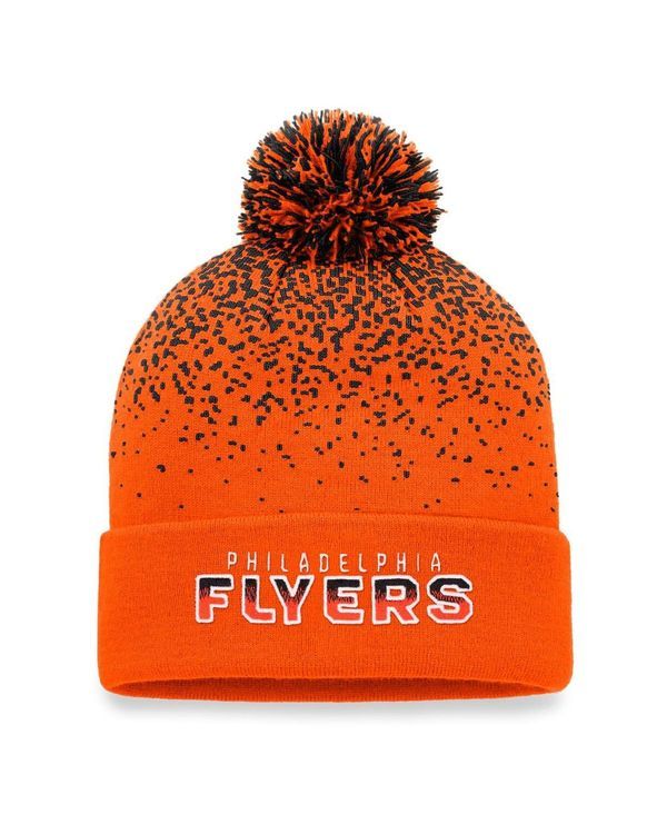 ファナティクス メンズ アクセサリー 帽子 ニット Fanatics Mens Orange Philadelphia Flyers Iconic Gradient Cuffed Knit Hat with Pom Orange オレンジ