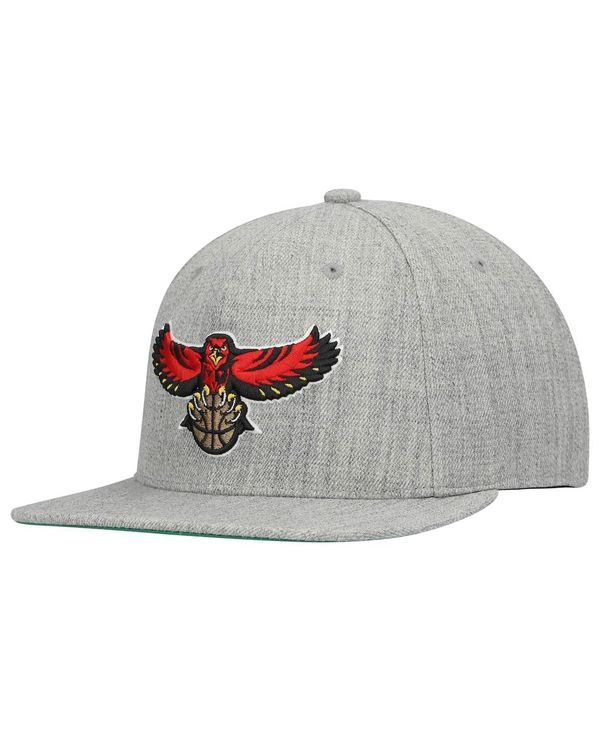 ミッチェルネス メンズ アクセサリー 帽子 Mitchell Ness Mens Heathered Gray Atlanta Hawks Hardwood Classics Team 20 Snapback Hat Heathered Gray グレー