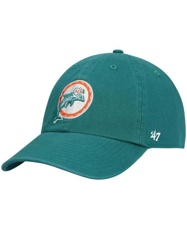 47 ブランド メンズ アクセサリー 帽子 47 Brand Mens Teal Miami Dolphins Clean Up Legacy Adjustable Hat Teal ティール