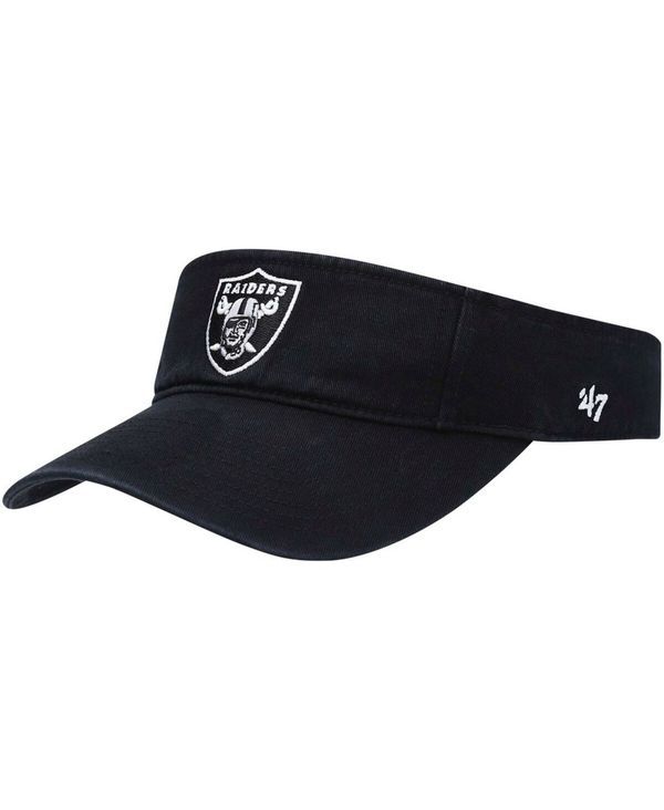47 ブランド メンズ アクセサリー 帽子 47 Brand Mens Black Las Vegas Raiders Clean Up Visor Black ブラック